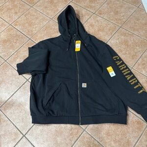 Cathartt rain defender loose fit fleece lined logo graphic sweat shirt